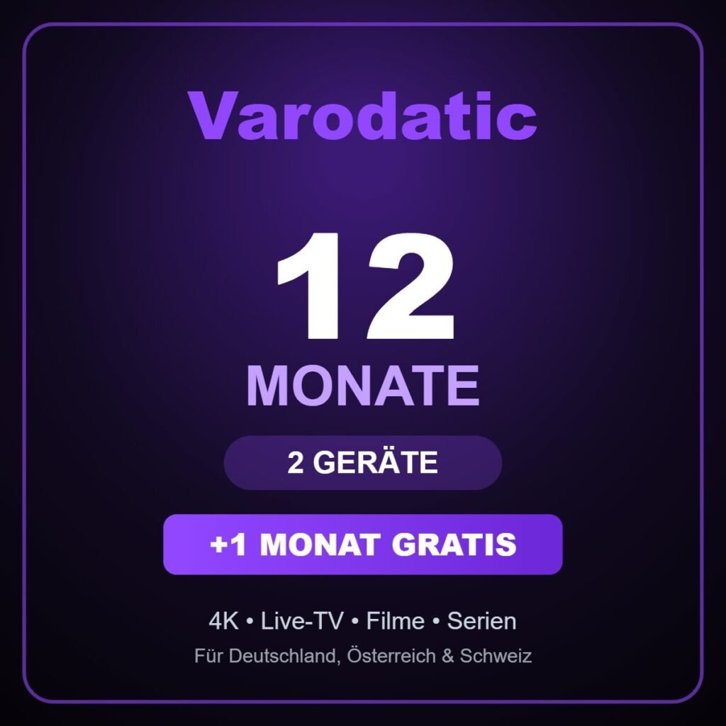 Varodatic IPTV 12 Monate – 2 Geräte